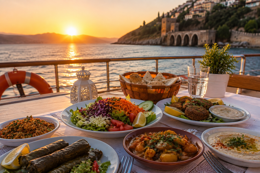 Alanya turlarında sunulan vejetaryen, vegan ve helal menü seçenekleri