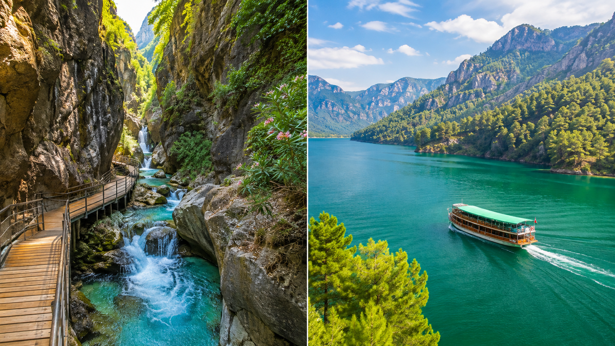 Sapadere Kanyonu ve Green Canyon karşılaştırma görseli