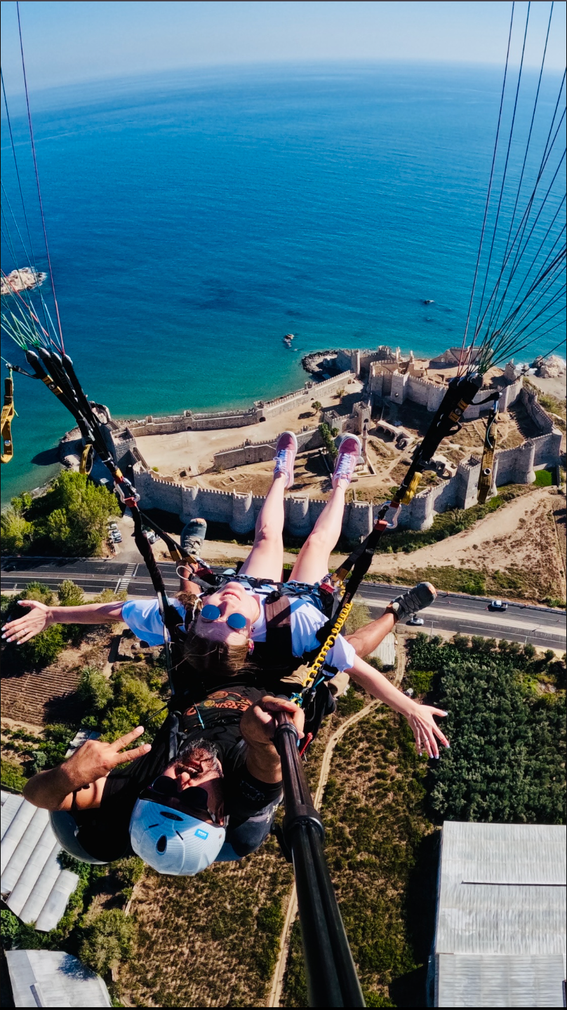 Anemurium Ancient City, Mamure Castle and Tandem Paragliding Tour from Alanya with history, sea views and adventure