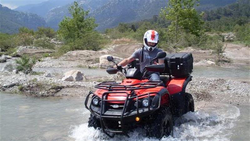 Alanya ATV Safari Tour with off-road adventure, dusty trails and scenic nature views