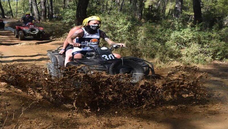 Alanya ATV Safari Tour with off-road adventure, dusty trails and scenic nature views