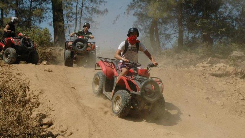 Alanya ATV Safari Tour with off-road adventure, dusty trails and scenic nature views