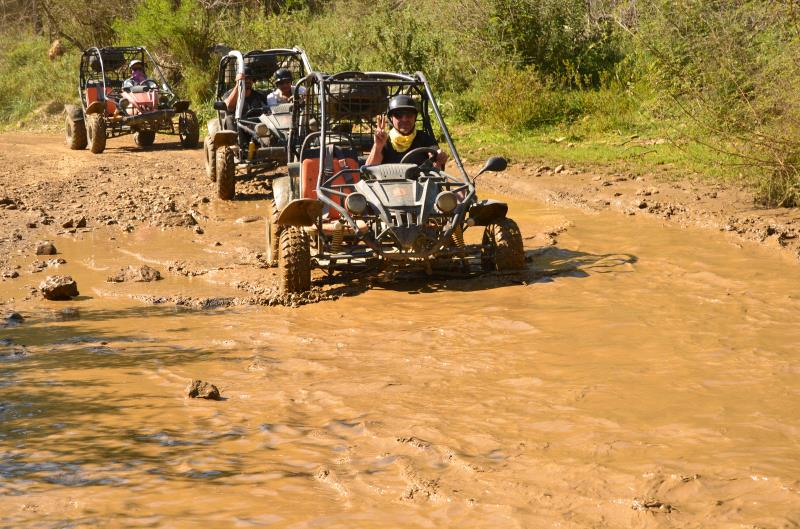 Alanya Buggy Safari Tour with off-road adventure, dusty trails and mountain scenery
