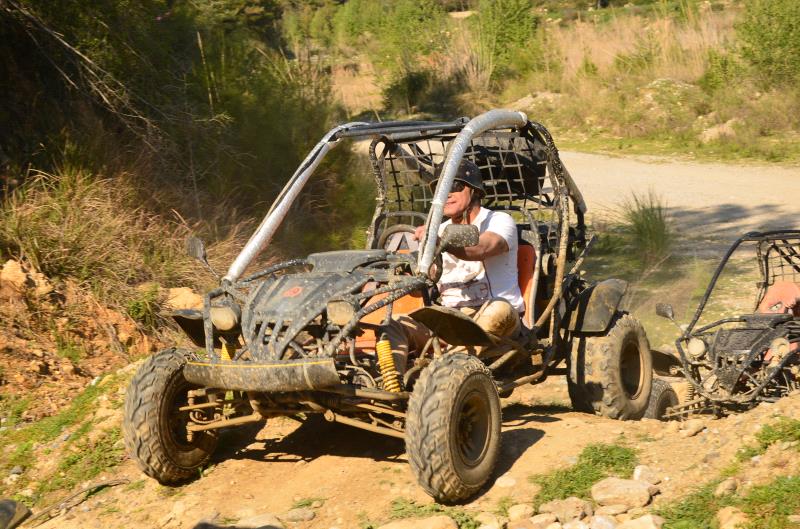 Alanya Buggy Safari Tour with off-road adventure, dusty trails and mountain scenery