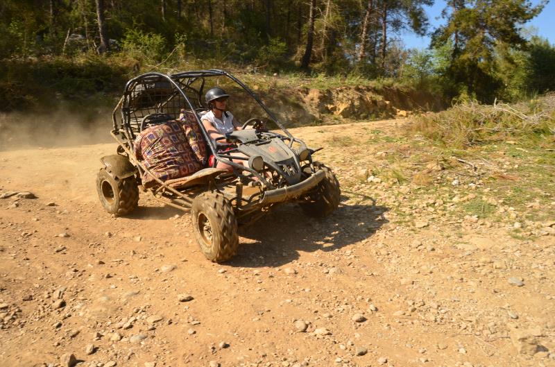 Alanya Buggy Safari Tour with off-road adventure, dusty trails and mountain scenery