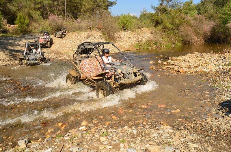Alanya Buggy Safari Tour with off-road adventure, dusty trails and mountain scenery