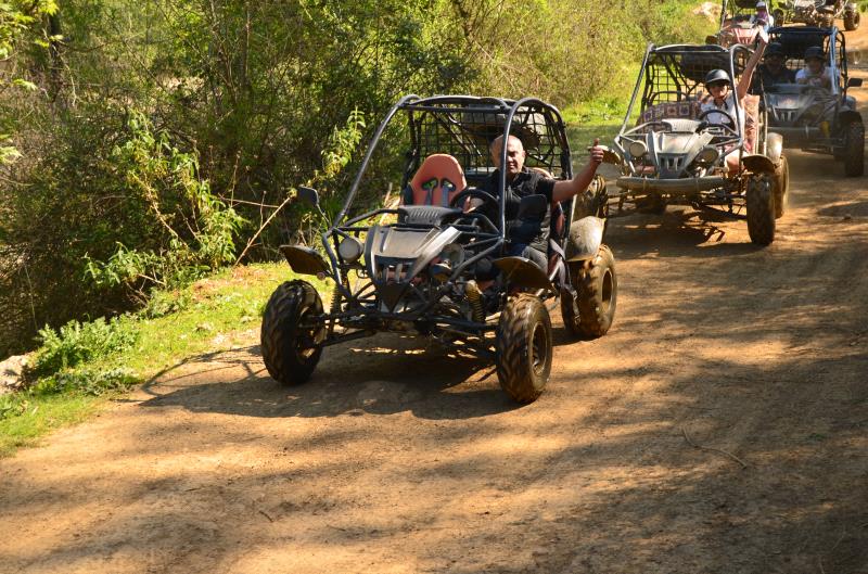 Alanya Buggy Safari Tour with off-road adventure, dusty trails and mountain scenery