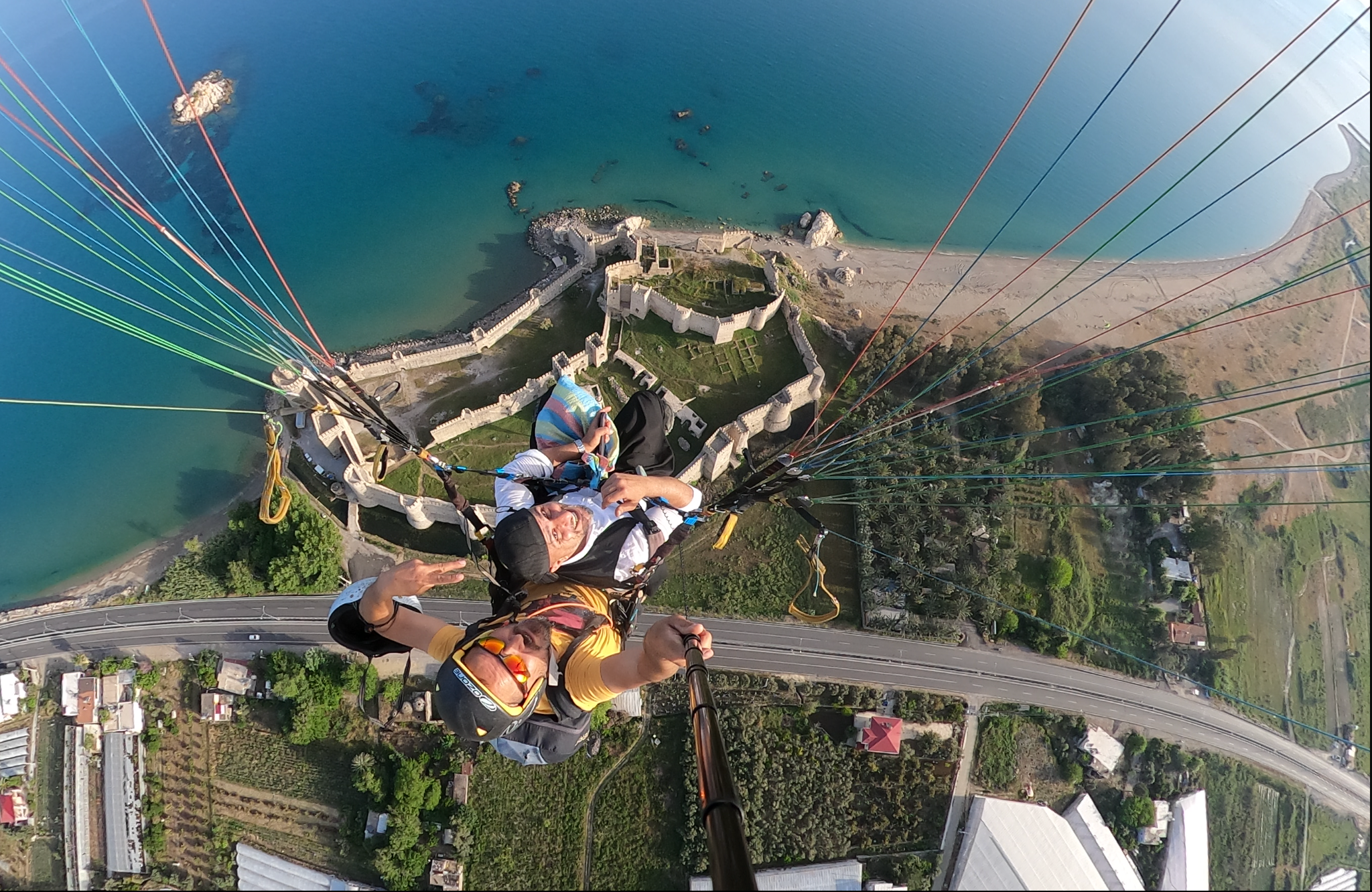 Anemurium Ancient City, Mamure Castle and Tandem Paragliding Tour from Alanya with history, sea views and adventure